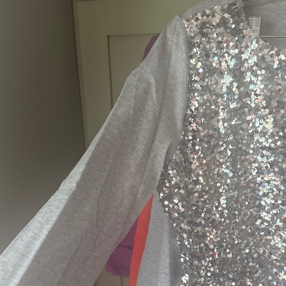 Talbots Silver Sequin Top - Picture 3 of 12